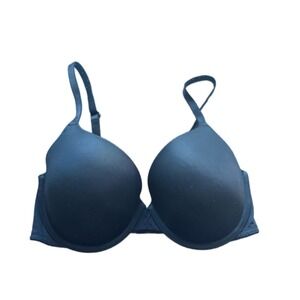 PINK Wear Everywhere T-Shirt Bra Women 32DD Black Excellent Lightly Lined Cup